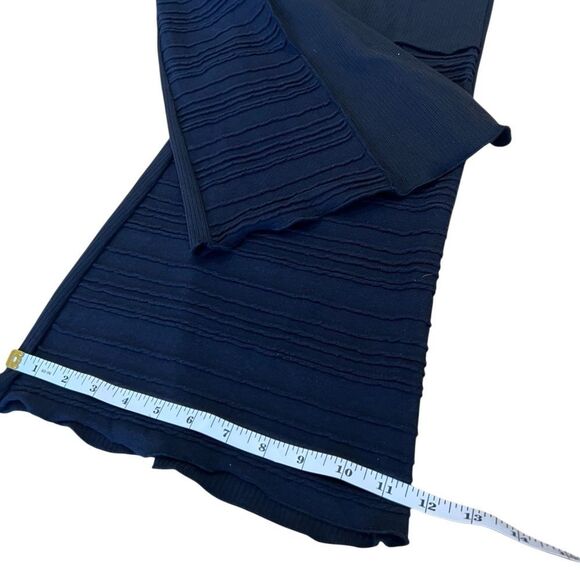 Fashion Nova Let's Wait Textured Flare Pant Black Size 1X - Picture 13 of 16